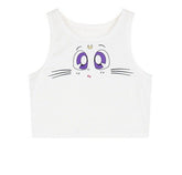 Harajuku Kawaii 3D Print Gradient Crop Top – Stretchy & Stylish - Coscosmos